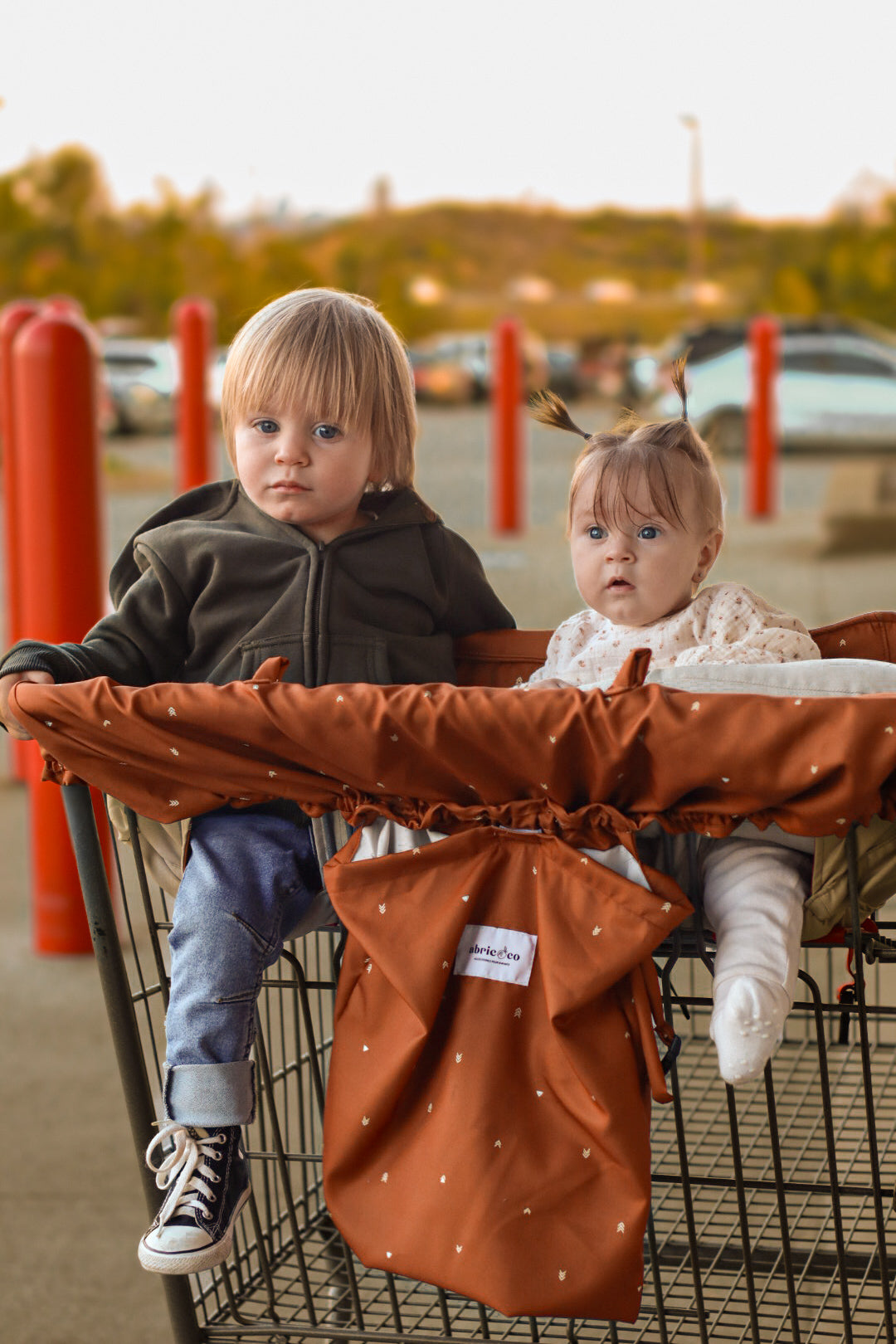 Housse double à panier d'épicerie Caramel brûlé –